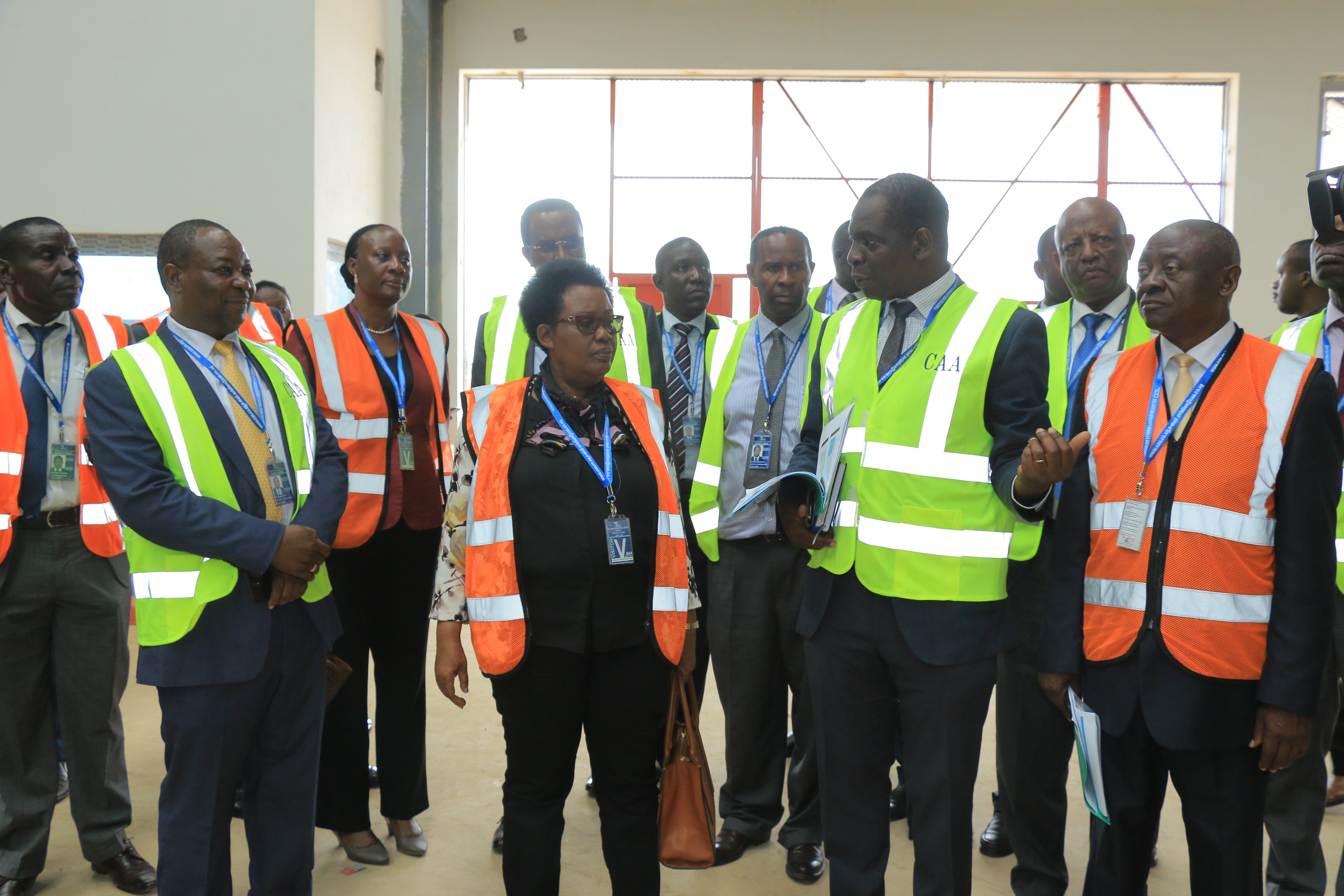 Minister Kabatsi warns CAA engineers against shoddy work during expansion of Entebbe airport