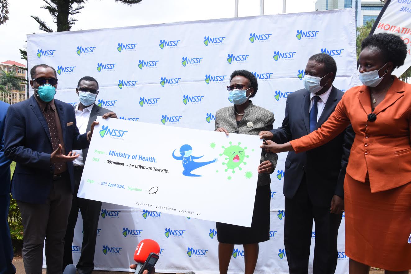 NSSF donates Covid-19 testing kits worth shs380m to Health Ministry