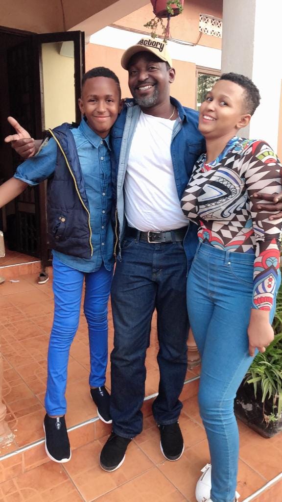 Actor Kalema with his children Blair, Vivica