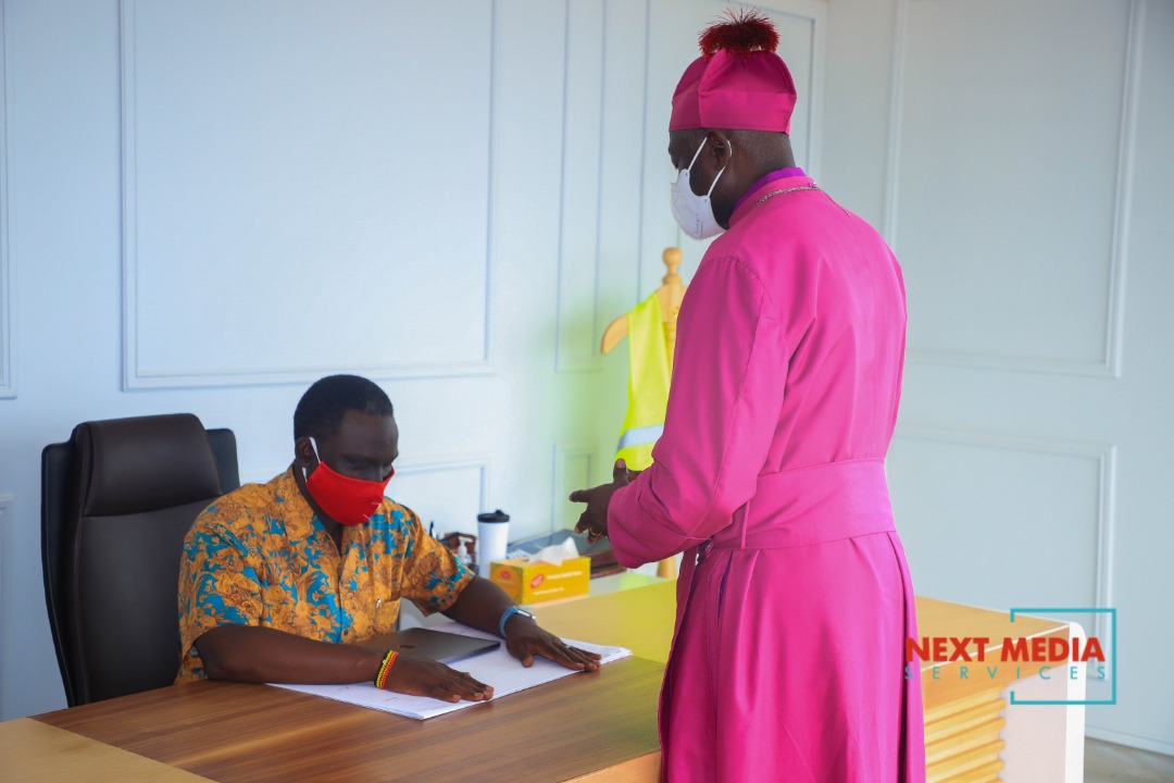 Archbishop Kaziimba tours Next Media premises