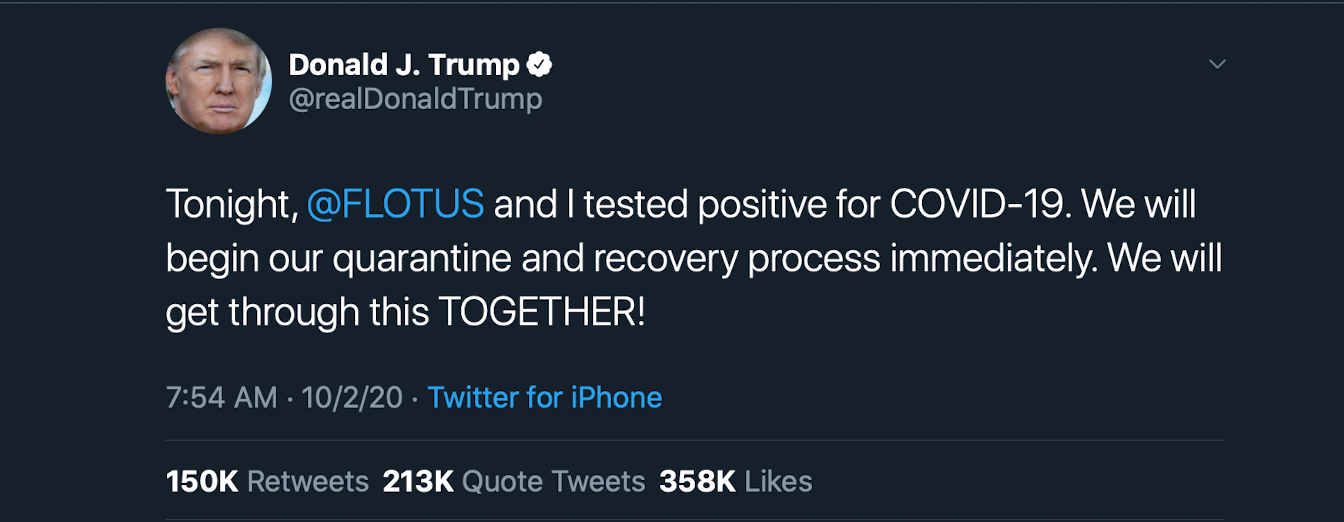 US President Trump, First Lady, test positive for Covid-19