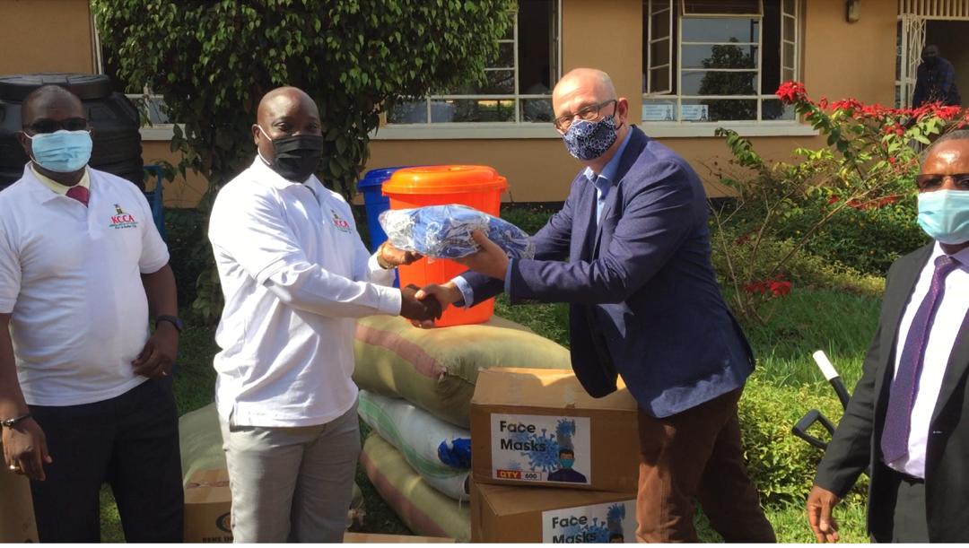 EU, Cities Alliance hand over sanitation supplies to Nakawa market vendors