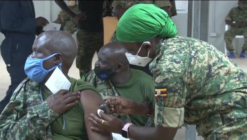 Ugandan troops in Somalia receive Covid-19 booster doses