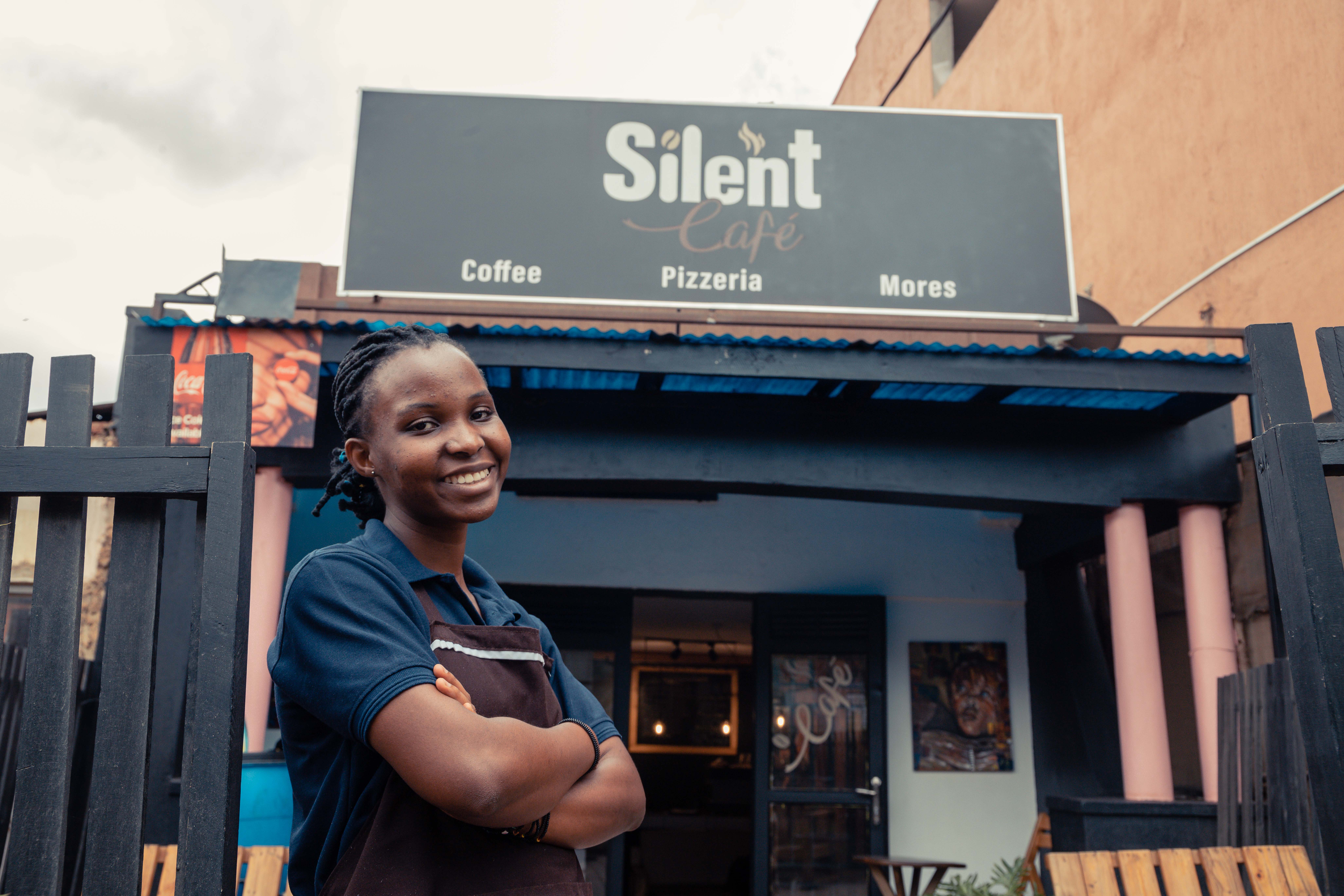 PICTORIAL: Making herself heard with the taste of good coffee at the Silent Cafe (Click on photos to enlarge)
