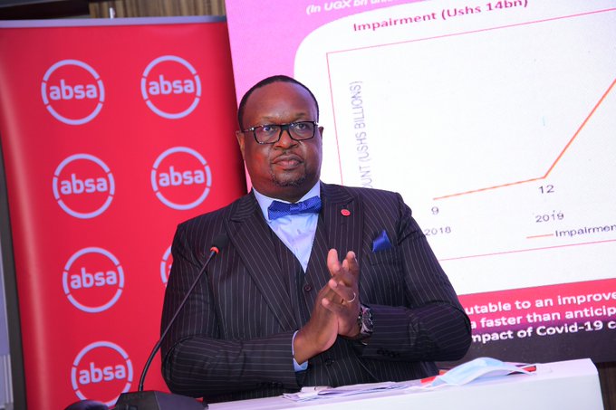 Absa Uganda  posts shs110bn in profits as bank revenues grow by 15.4% in 2021