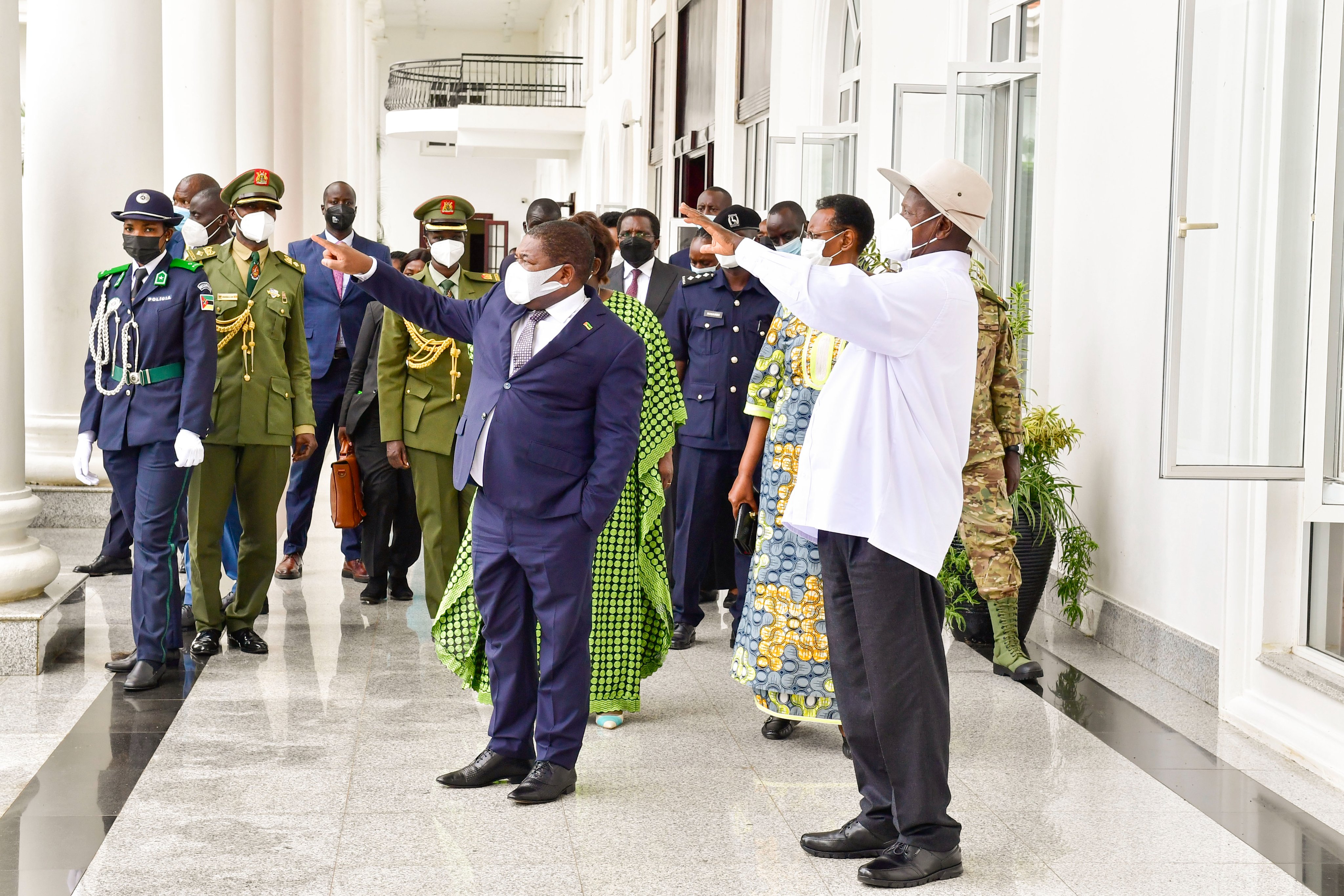 Museveni explains his special relationship with FRELIMO as he sees off Mozambican leader Nyusi