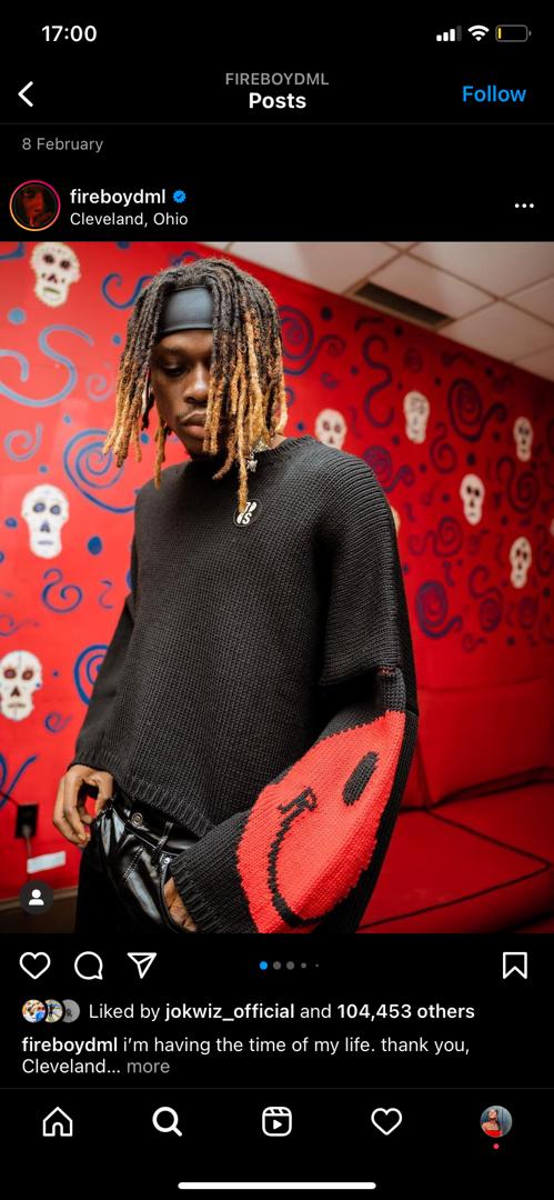 Peru, Peru, Para: Fireboy excited about Kampala Concert 