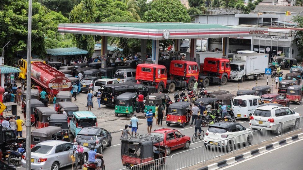 Sri Lanka prime minister announces country running out of petrol today