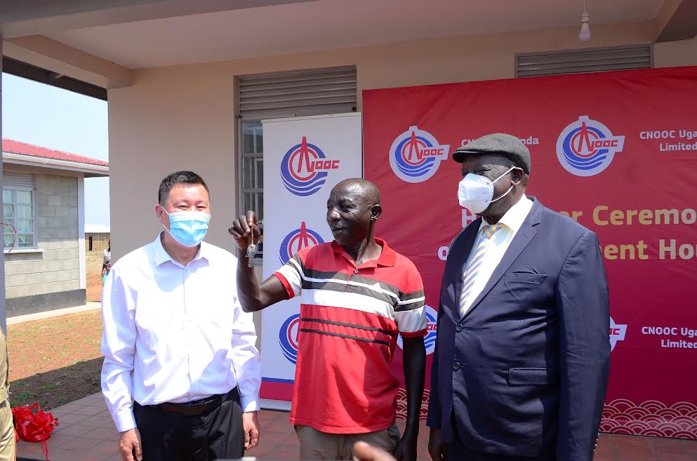 CNOOC hands over 56 houses to  persons affected by oil project in Albert graben