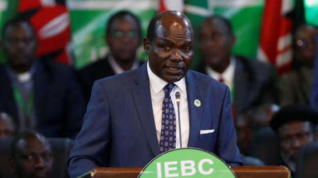 Chairman says dissenting commissioners wanted him to "change" Kenya presidential election results