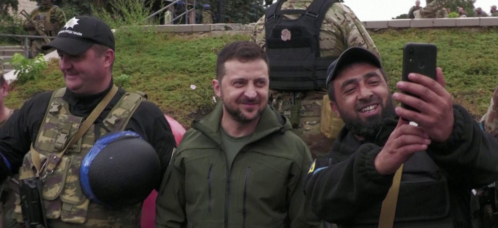 President Zelensky visits Ukraine city recaptured in rapid counter-offensive