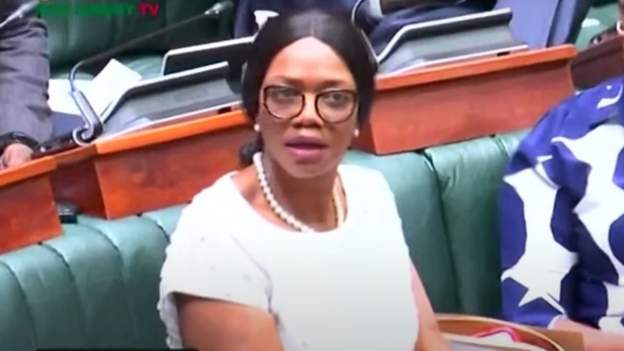 Minister forced to don scarf after "naked shoulders" cause "psychological noise" for fellow MP