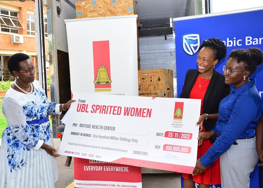 UBL female staff donate shs100m maternal equipment to Mayuge health centre