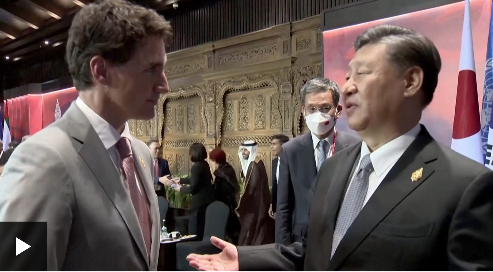 Chinese president furious with Canadian prime minister over leaks, berates him in public