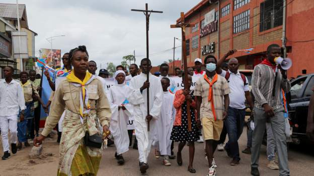 Church leads protests against DR Congo M23 rebels
