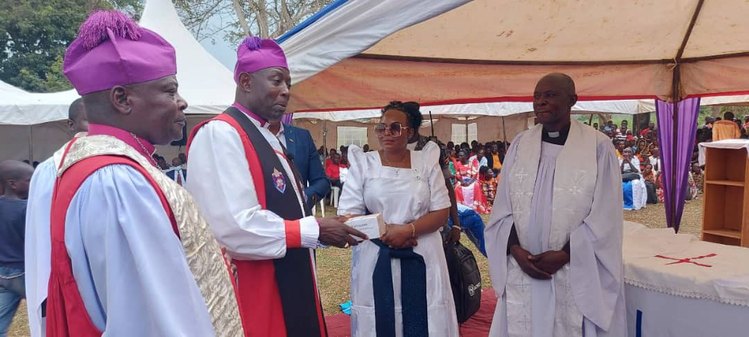 Namuganza scoffs at "enemies" as she hands over Museveni church donation