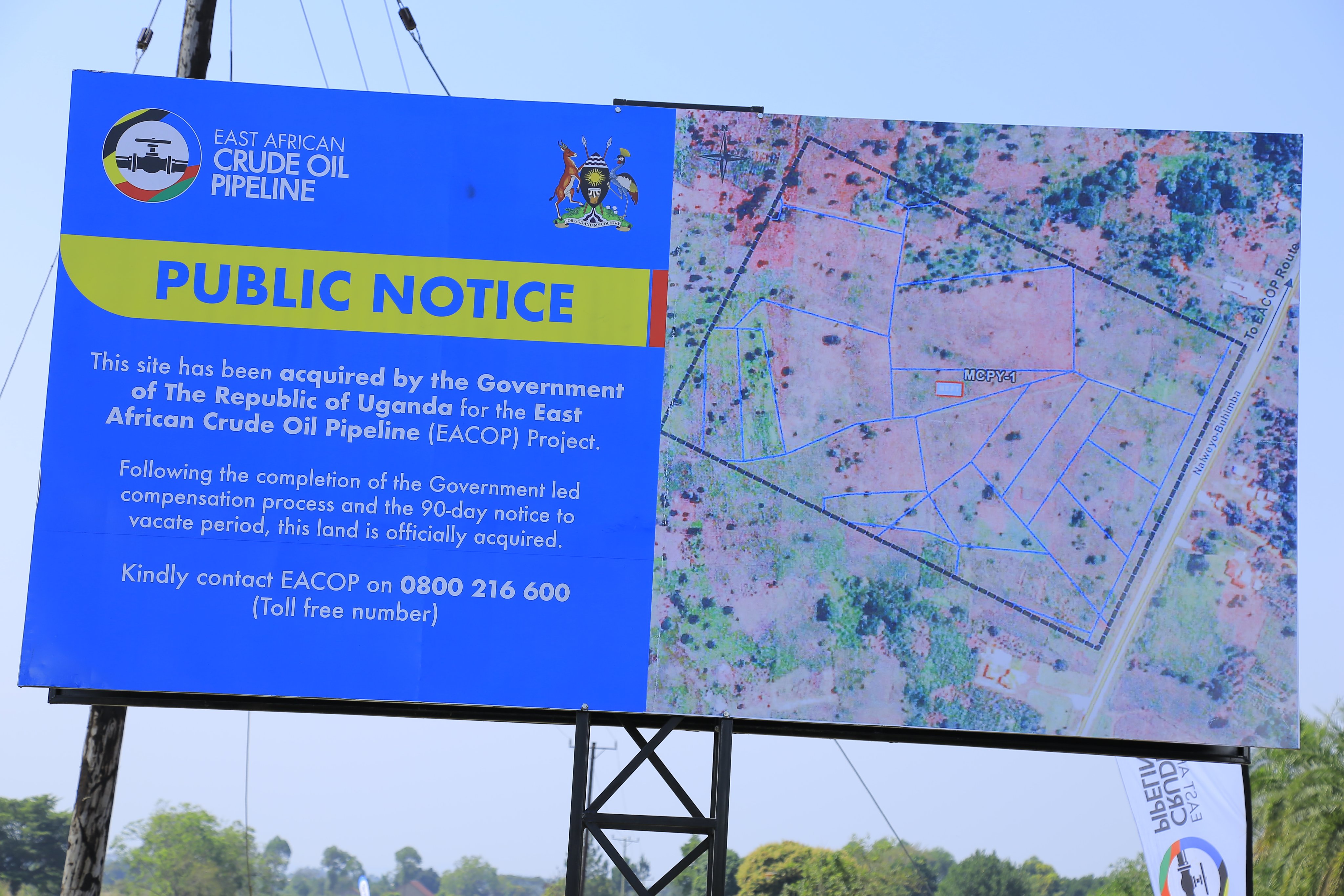 EACOP acquires 47 acres for construction of main camp, pipe yard in Kakumiro