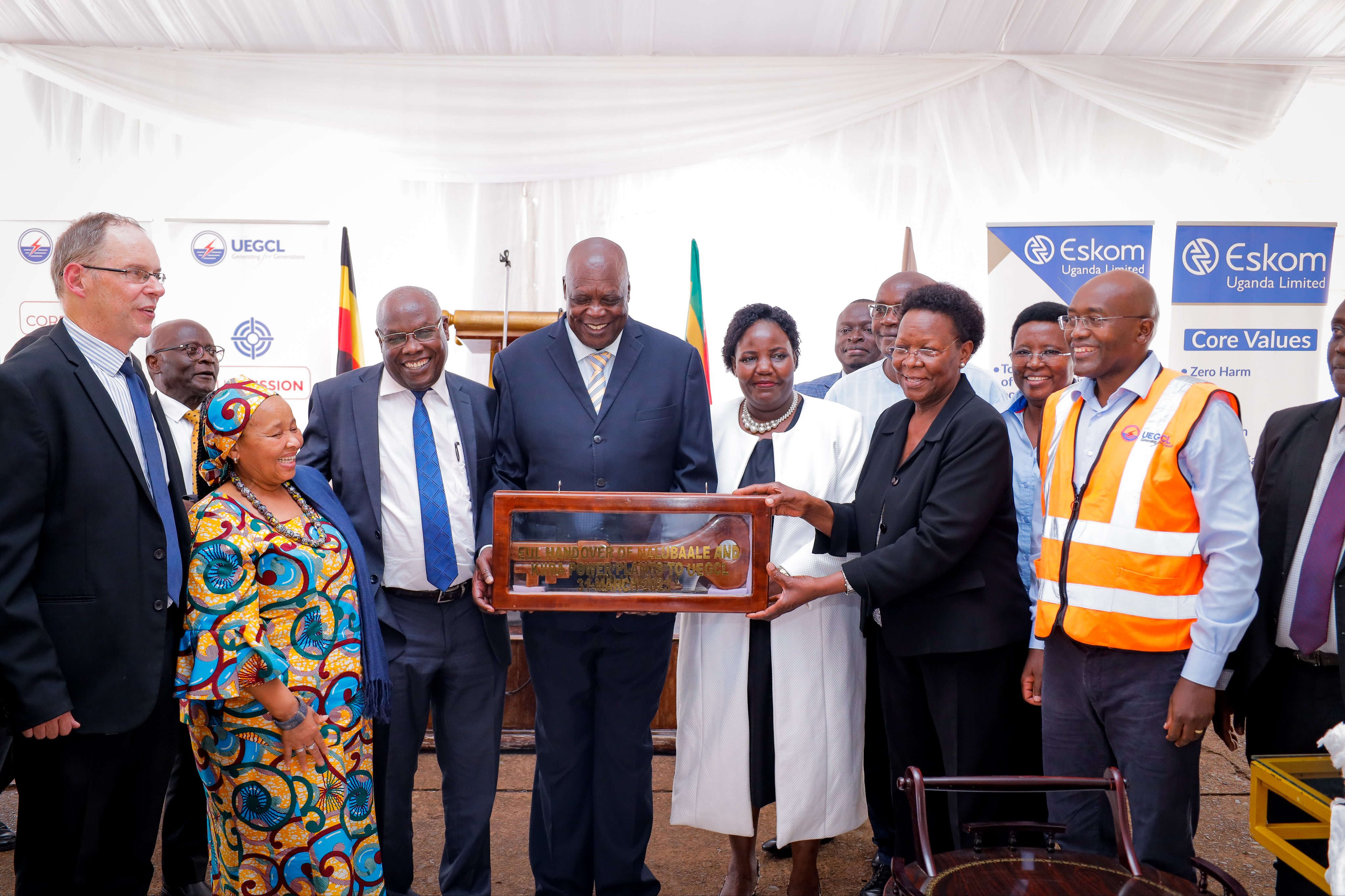 Gov't promises affordable, dependable electricity as Eskom hands back Nalubaale, Kiira power stations