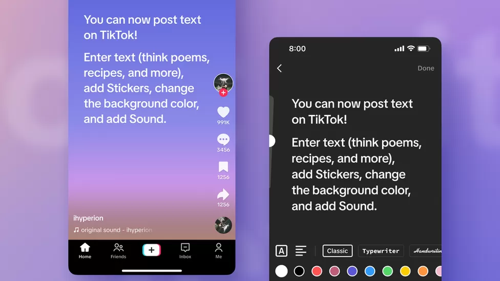 TikTok adds text only feature as video app as social media competition ratchets up