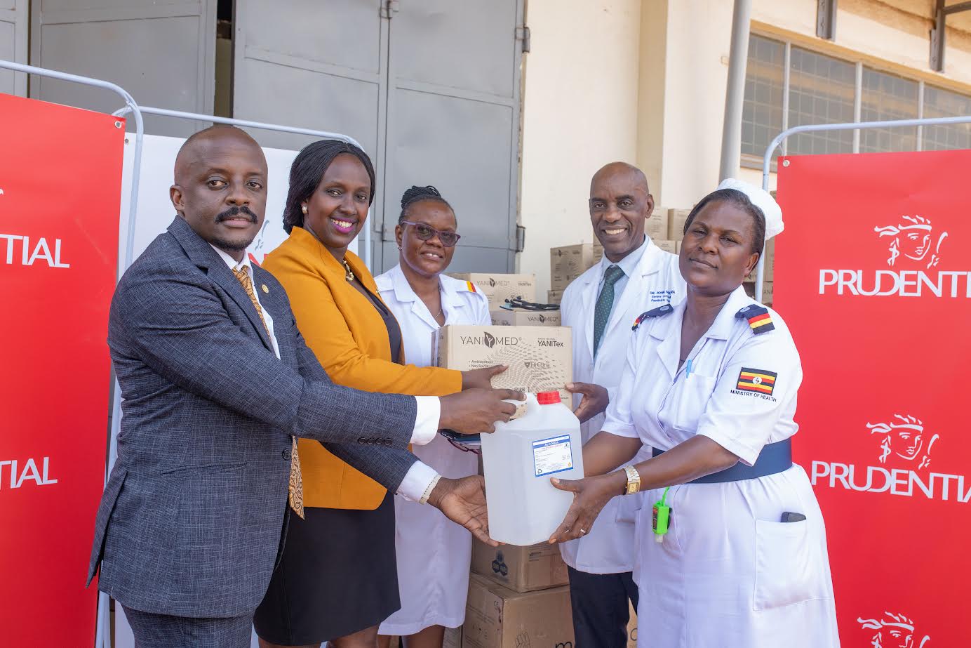 Prudential donates over shs100m worth of essential medical supplies to Mulago