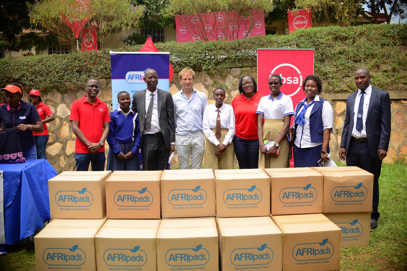Absa, AFRIpads donate shs20m reusable sanitary pads to Mukono school girls
