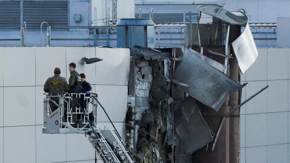 Moscow building hit by drone