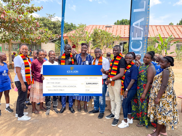ICEA Lion donates to Masaka school for deaf to conquer national ball games tourney