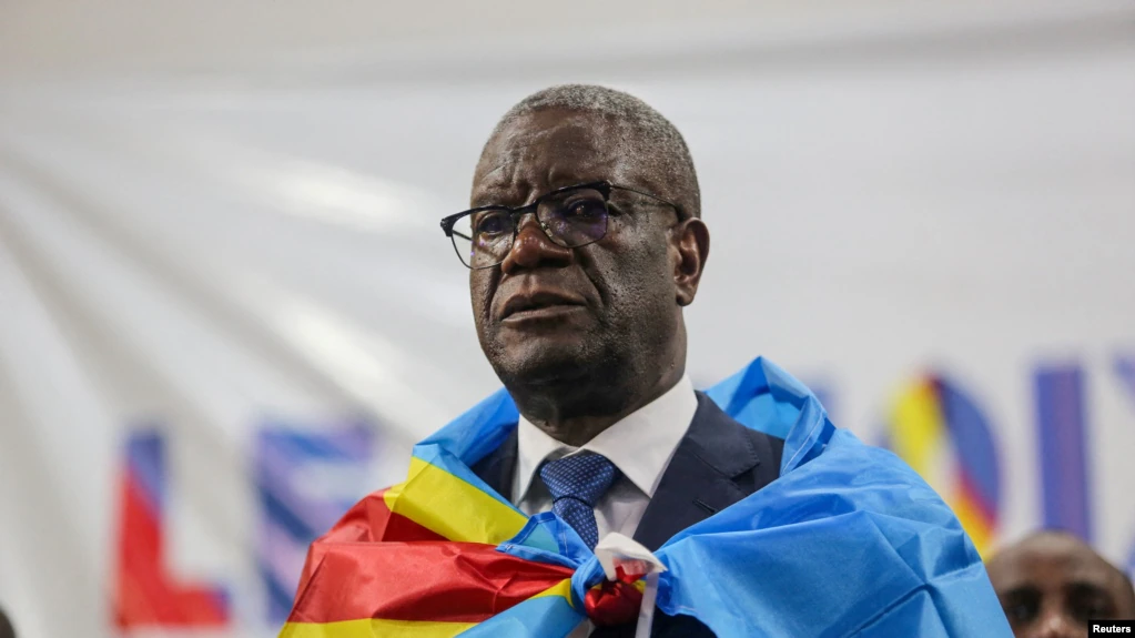DRC's Nobel winner Mukwege stages presidential rally in hometown