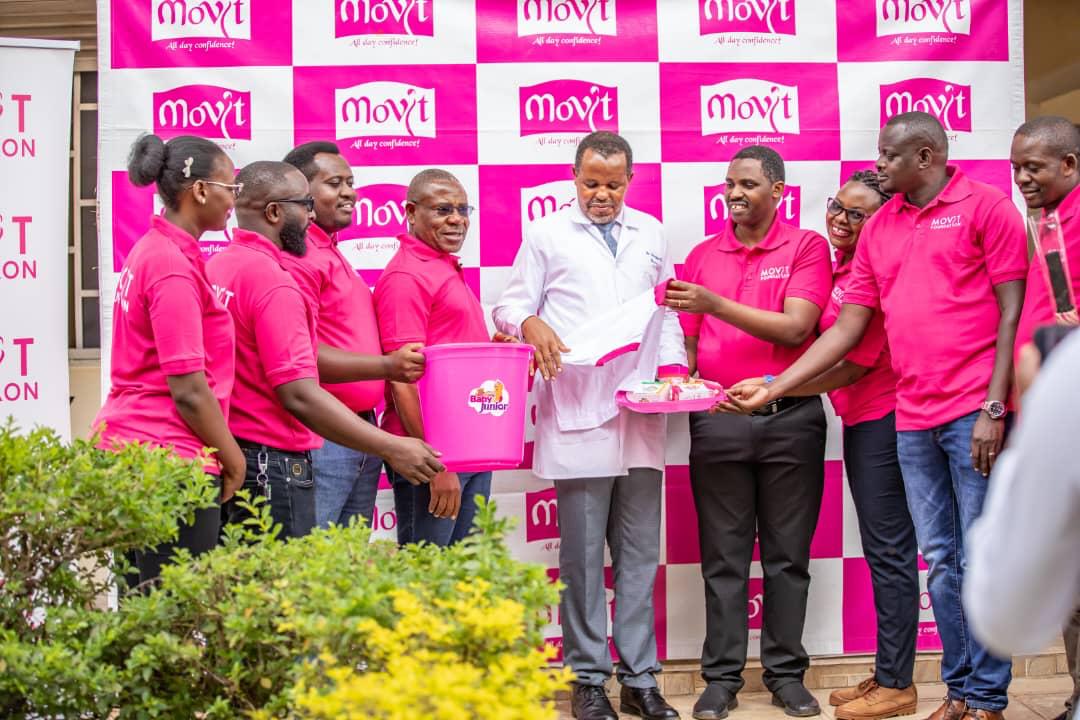 Movit donates essential care items to mothers at Mbarara referral hospital