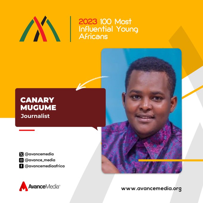 Featured image for Canary Mugume shines bright in Avance Media's 2023 100 most influential young Africans list