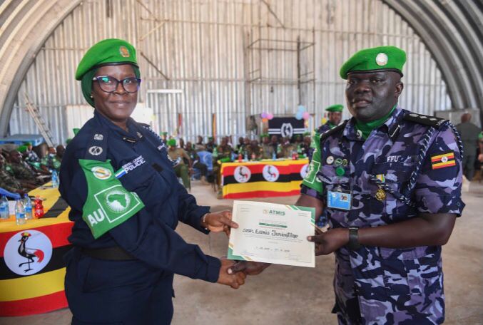 Featured image for AU honours Uganda Police personnel for contributing to peace in Somalia
