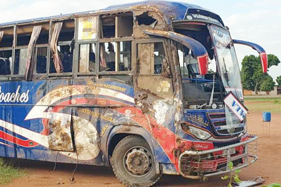Featured image for One dead as bus collides with passenger truck in Nebbi