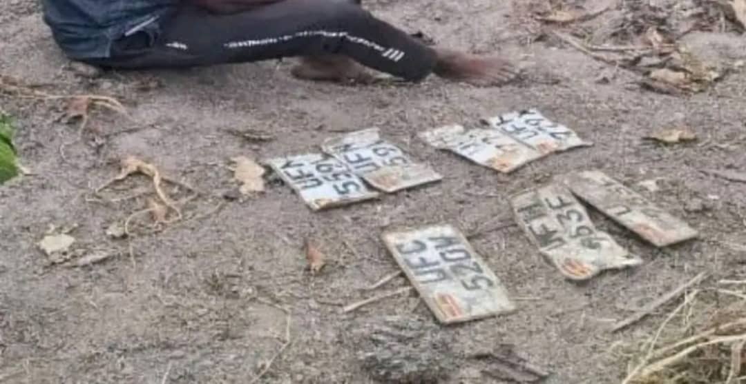 Police Recover Suspected Stolen Motorcycle Number Plates in Lwengo