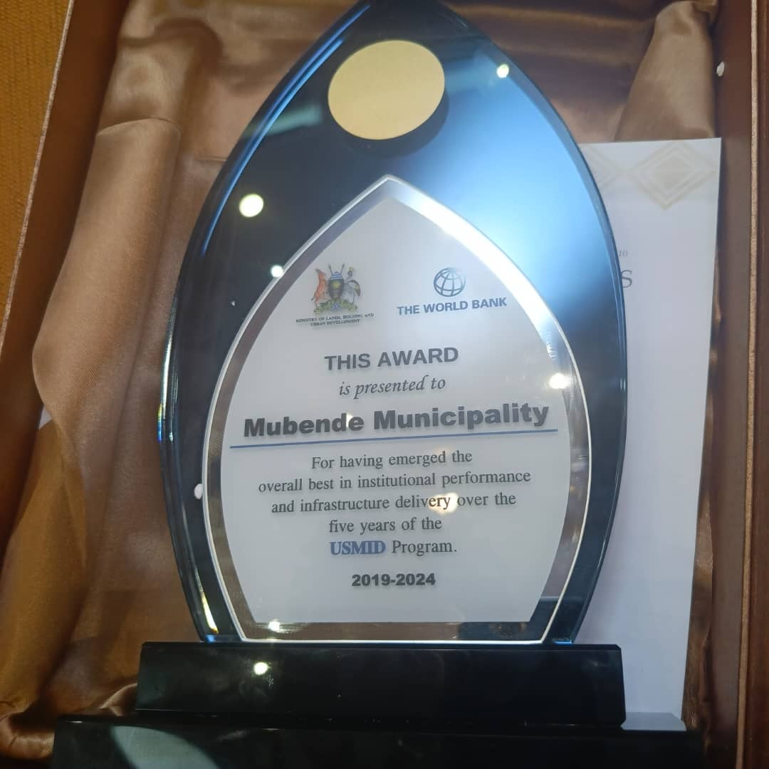 Mubende Municipality Awarded Best Overall by World Bank