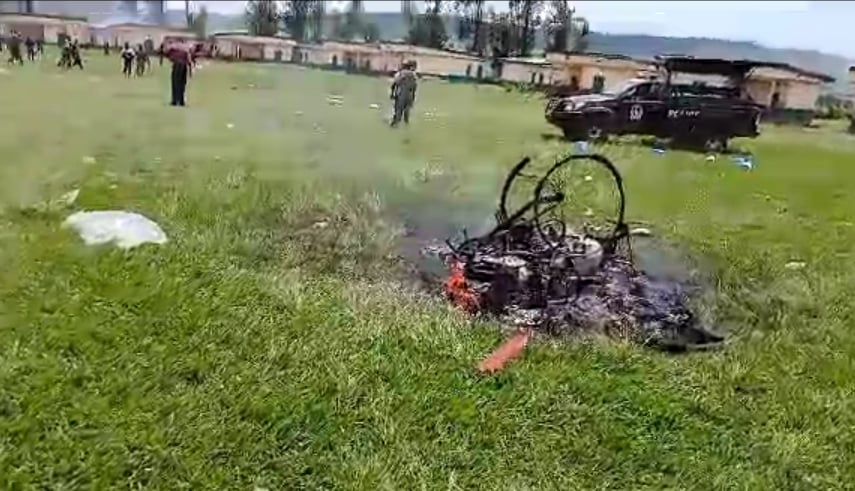 Irate Kakira Workers Burn Sugarcane Plantations, GISO Motorcycle