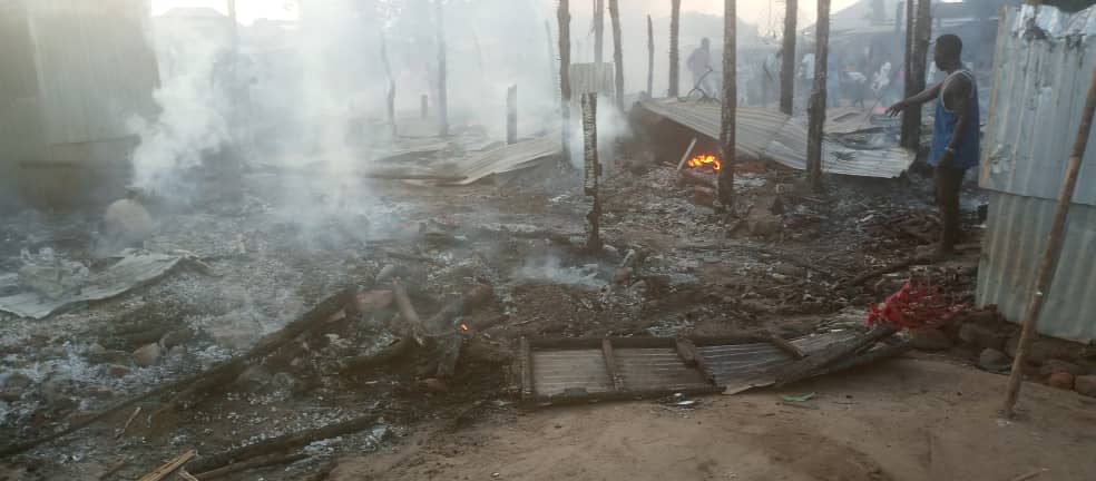 Fire Guts Nyumanzi Market Structures, Traders Left Devastated