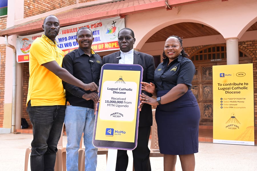 MTN Backs Lugazi Diocese With Shs15m, safety Gear for Martyrs Day