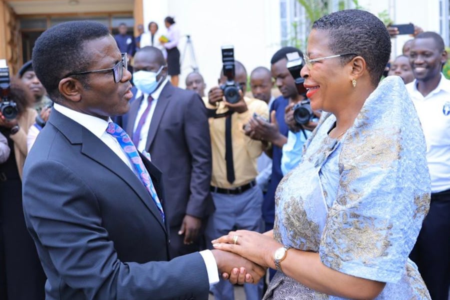 Speaker Among Congratulates Katikkiro on 12 Years of Dedicated Service to Buganda