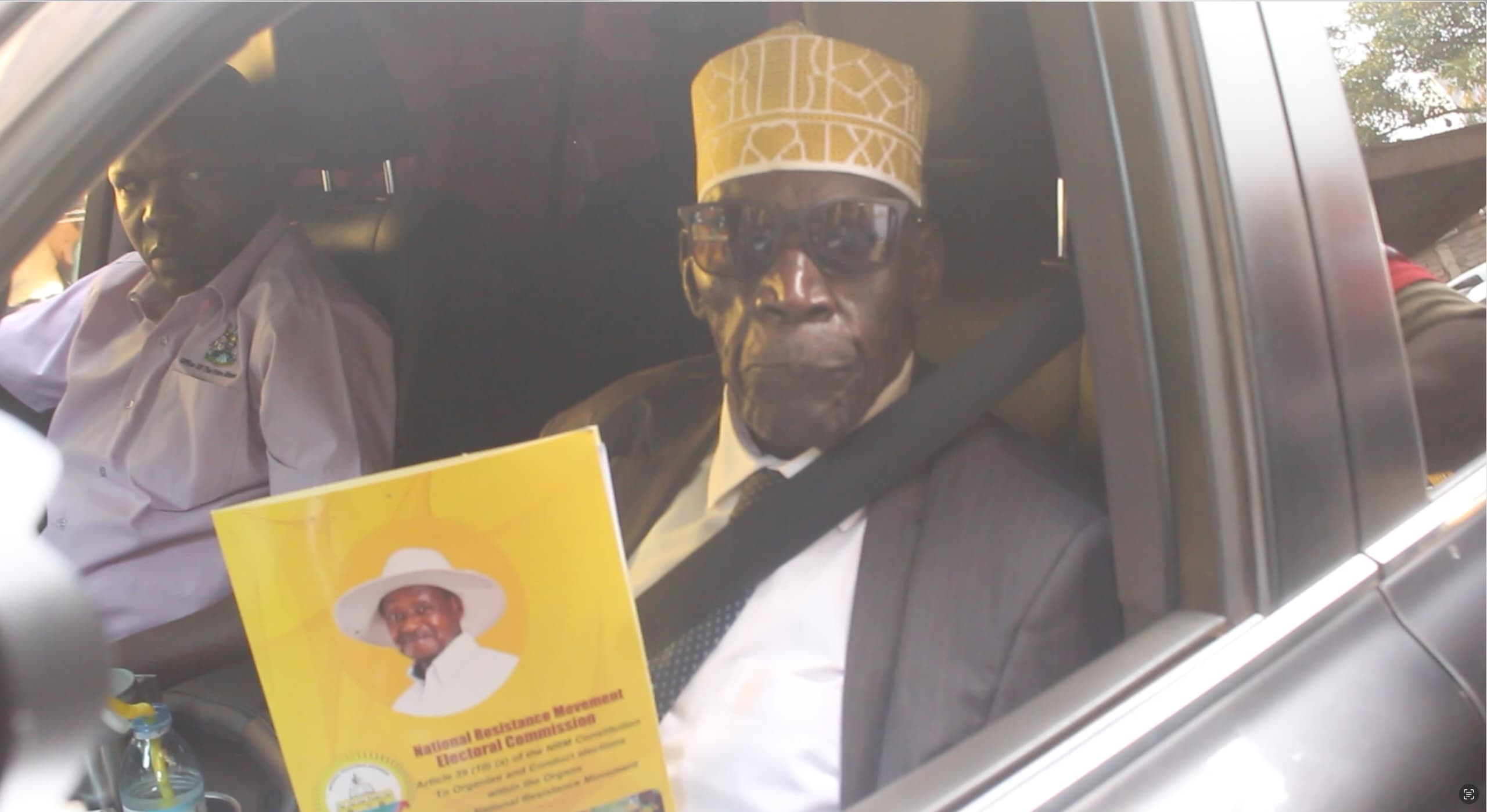 Moses Ali, 86, Picks NRM Nomination Forms Without Stepping Out of Car