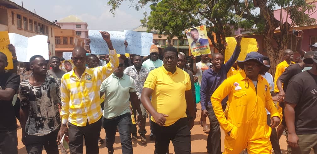 Former RDC Sakwa Leads Protest in Jinja After Defeat in NRM Primaries