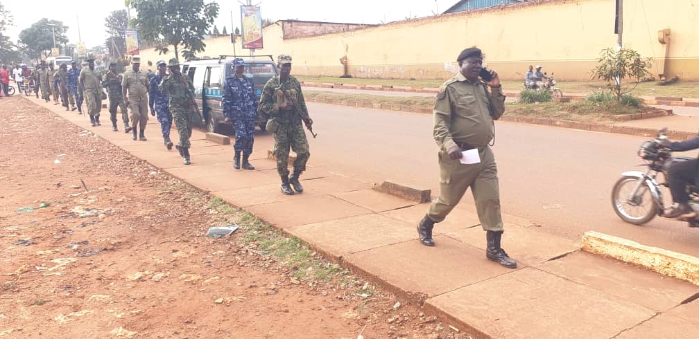 Police, Army Patrol Jinja Streets Ahead of NRM Polls